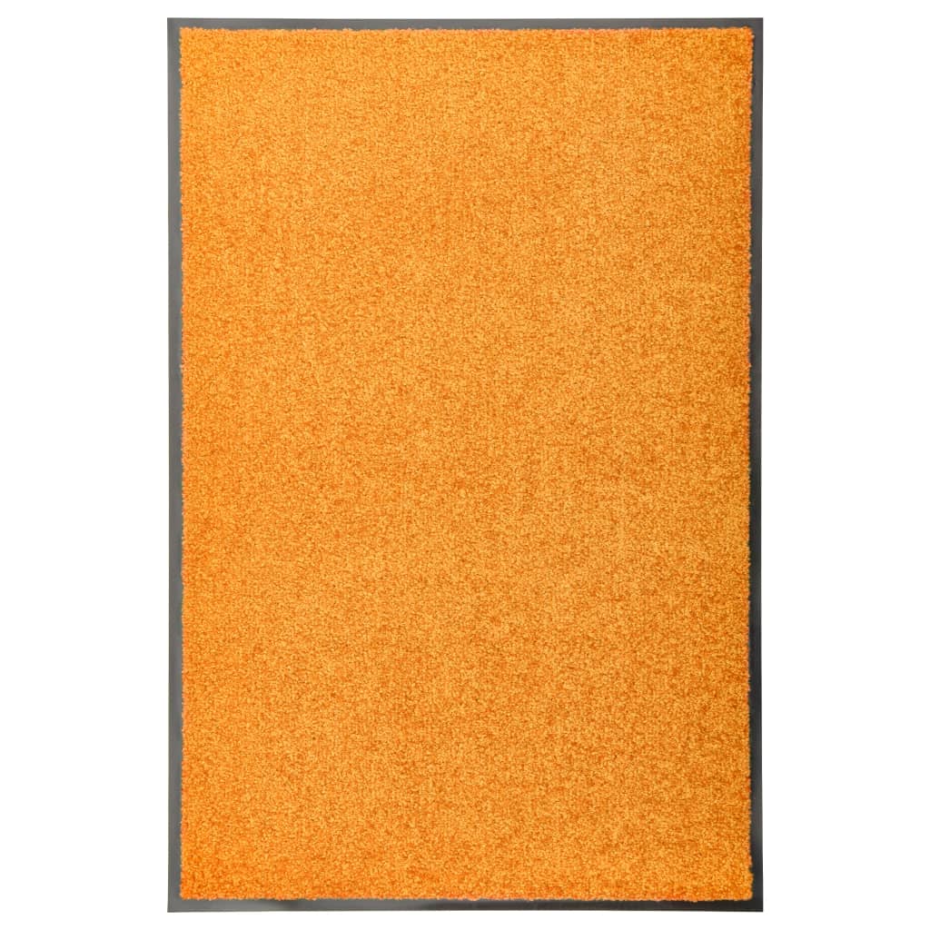 Dørmatte vaskbar oransje 60x90 cm