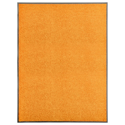 Dørmatte vaskbar oransje 90x120 cm