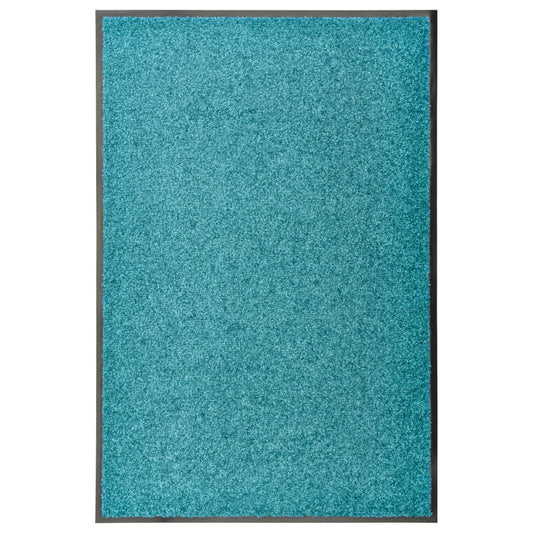 Dørmatte vaskbar turkis 60x90 cm