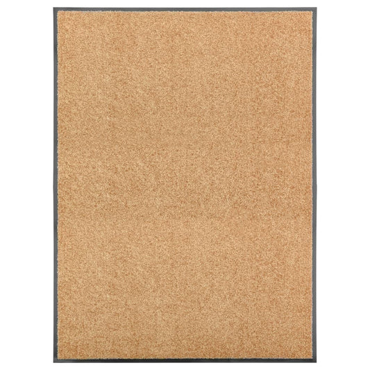 Dørmatte vaskbar kremhvit 90x120 cm