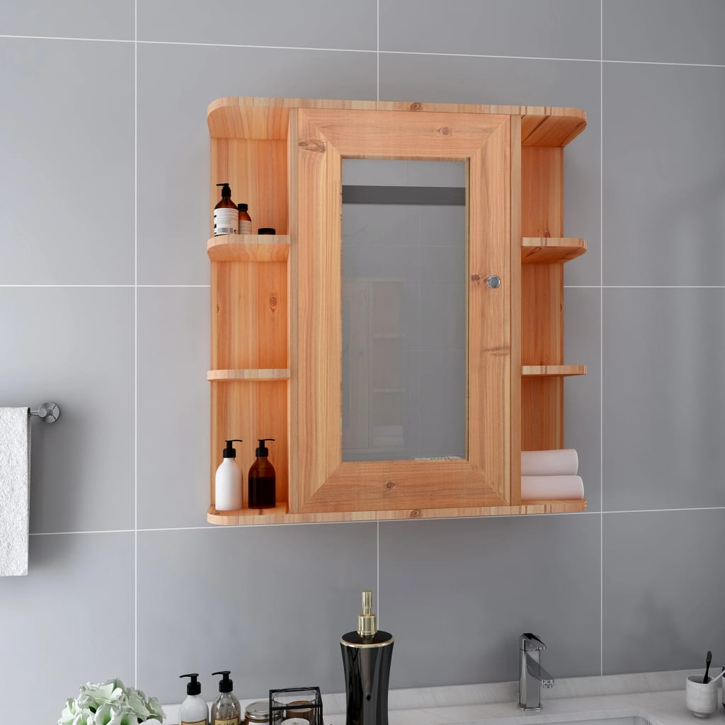 Speilskap til baderom eik 66x17x63 cm MDF
