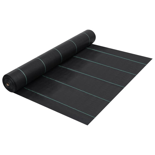 Kontrollmatte for ugress svart 2x5 m PP