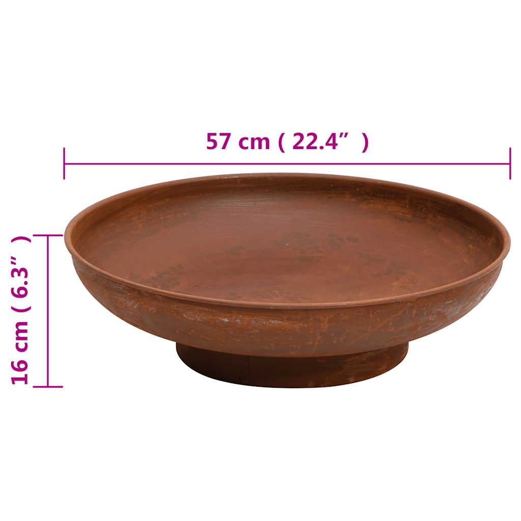 Bålfat 57 cm stål