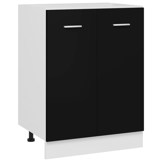 Base cabinet "Lyon" black 60x46x81.5 cm engineered wood