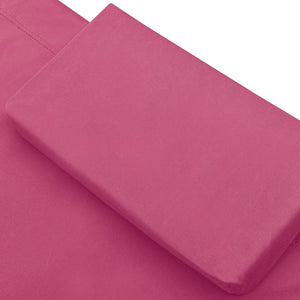 Utendørs sofaseng med solskjerm og pute rosa