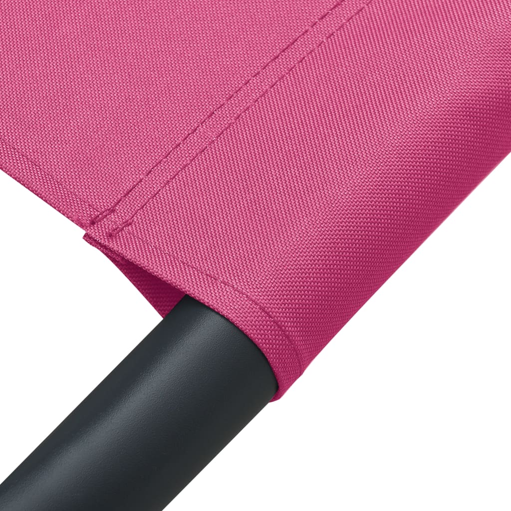 Utendørs sofaseng med solskjerm og pute rosa