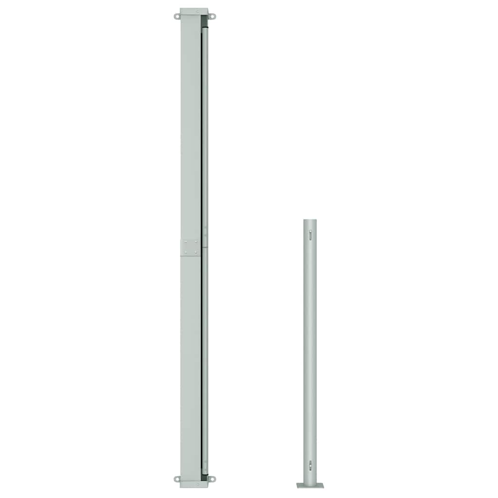 Uttrekkbar sidemarkise 200x500 cm grå