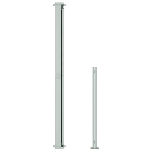 Uttrekkbar sidemarkise 200x500 cm grå