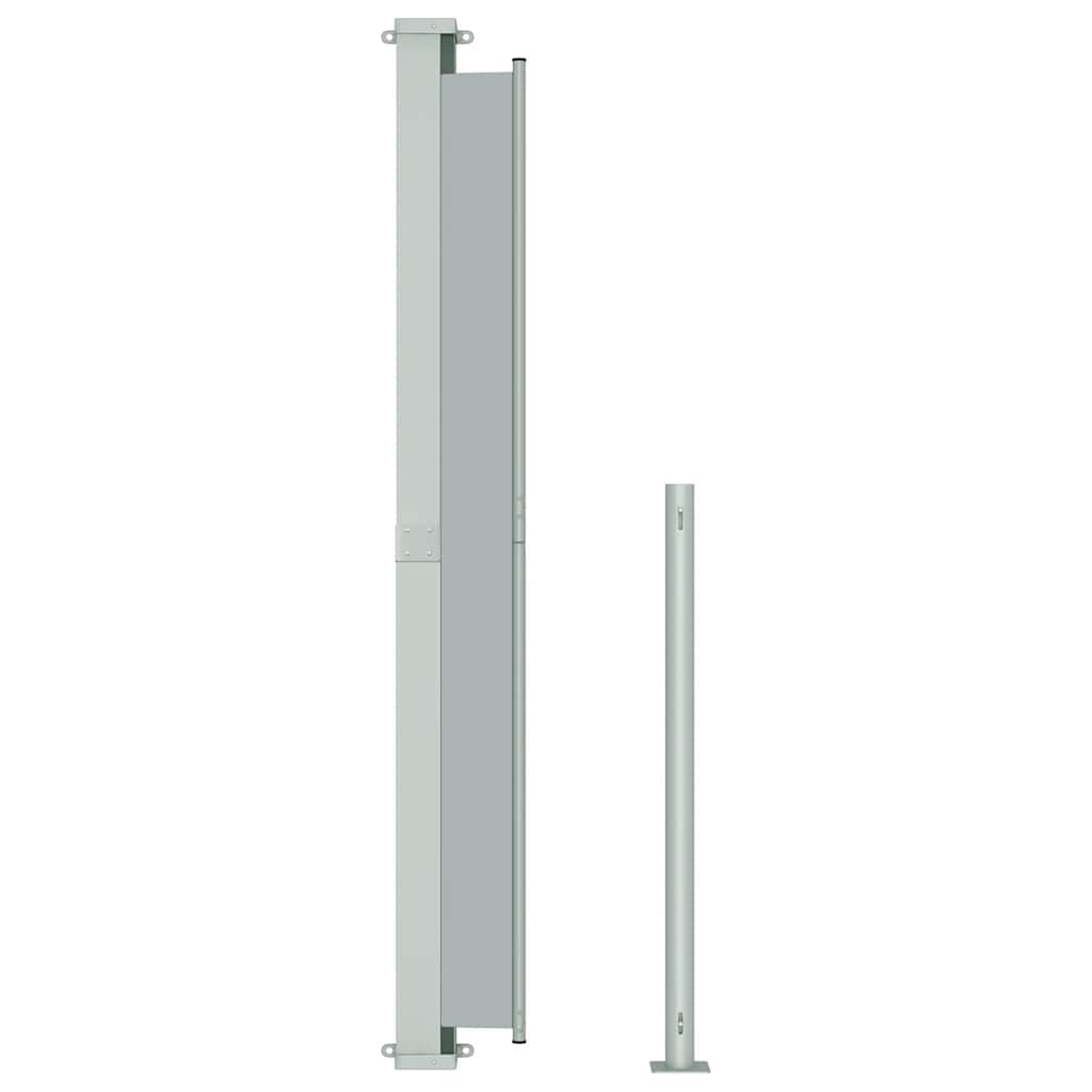Uttrekkbar sidemarkise 200x500 cm grå