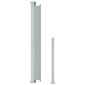 Uttrekkbar sidemarkise 200x500 cm grå