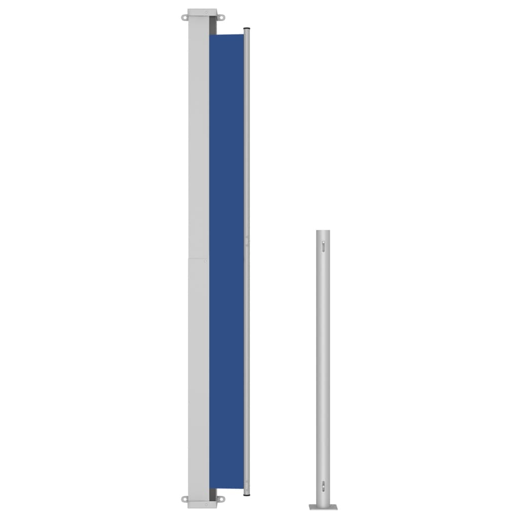 Uttrekkbar sidemarkise 220x500 cm blå