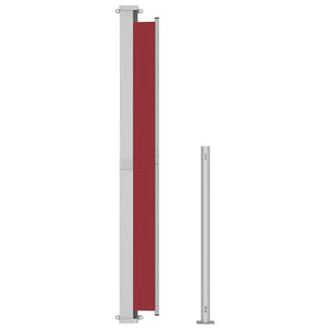 Uttrekkbar sidemarkise 220x500 cm rød