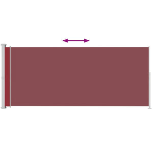 Uttrekkbar sidemarkise 220x500 cm rød