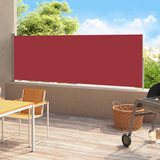 Uttrekkbar sidemarkise 220x500 cm rød