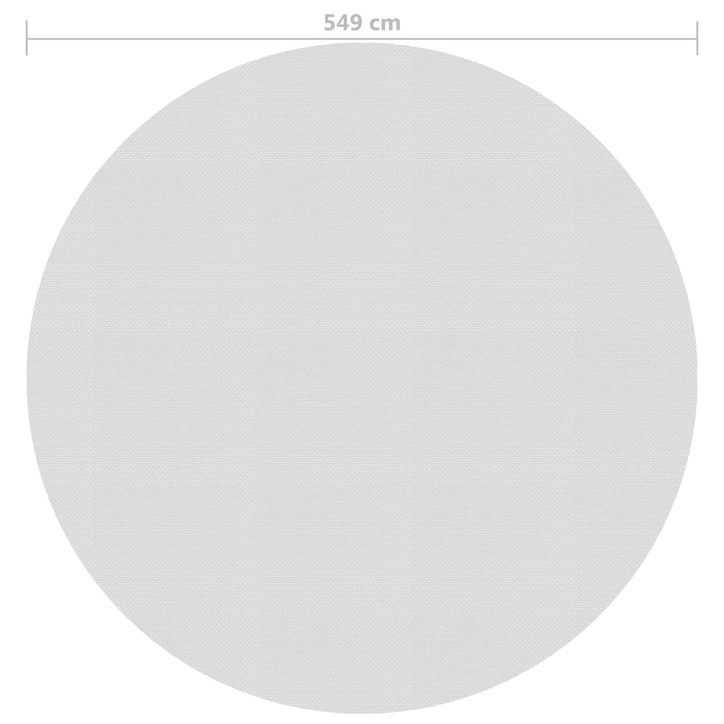 Flytende solarduk til basseng PE 549 cm grå