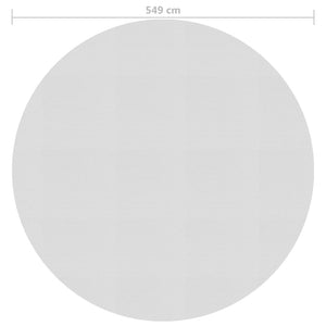 Flytende solarduk til basseng PE 549 cm grå