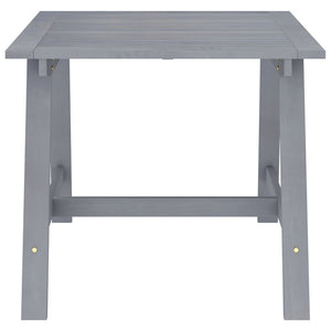 Utendørs spisebord grå 88x88x74 cm heltre akasie