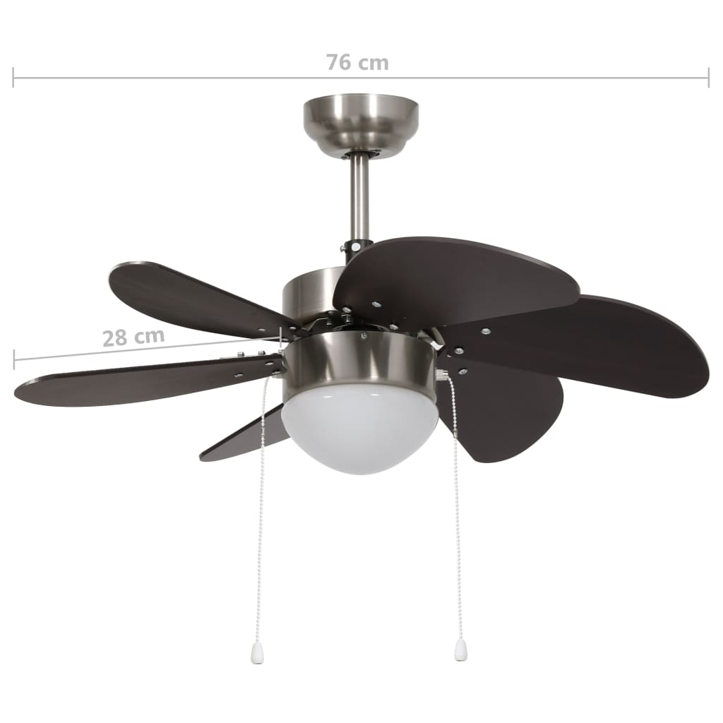 Takvifte med lys 76 cm mørkebrun