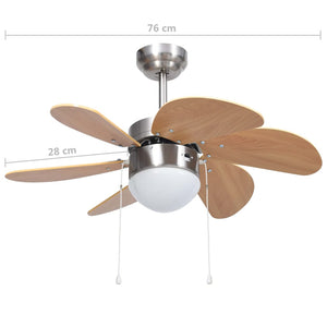Takvifte med lys 76 cm lysebrun