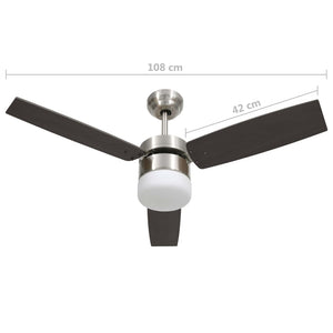 Takvifte med lys og fjernkontroll 108 cm mørkebrun