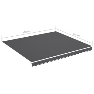 Erstatningsduk for markise antrasitt 4x3,5 m