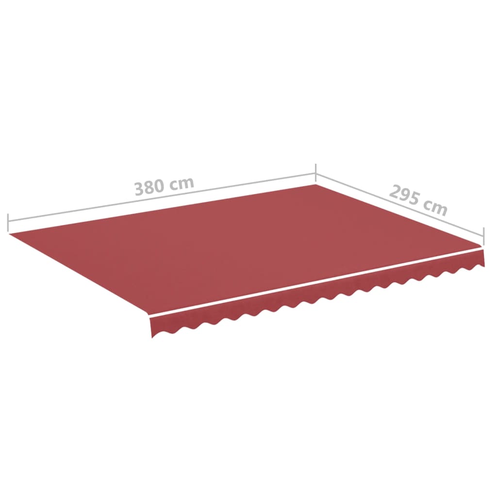 Erstatningsduk for markise burgunder 4x3 m