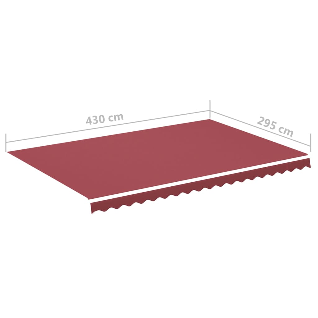 Erstatningsduk for markise burgunder 4,5x3 m