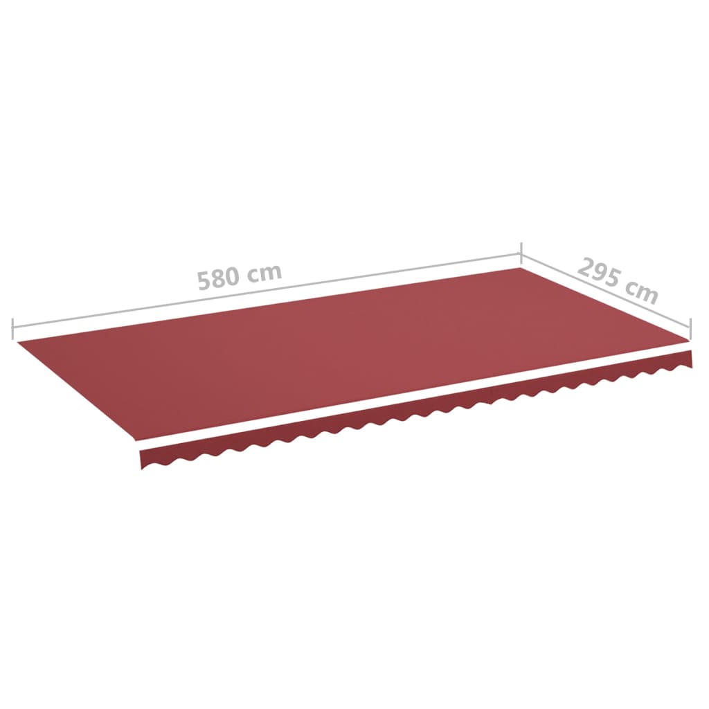 Erstatningsduk for markise burgunder 6x3 m
