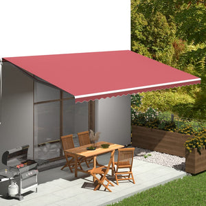 Erstatningsduk for markise burgunder 6x3 m