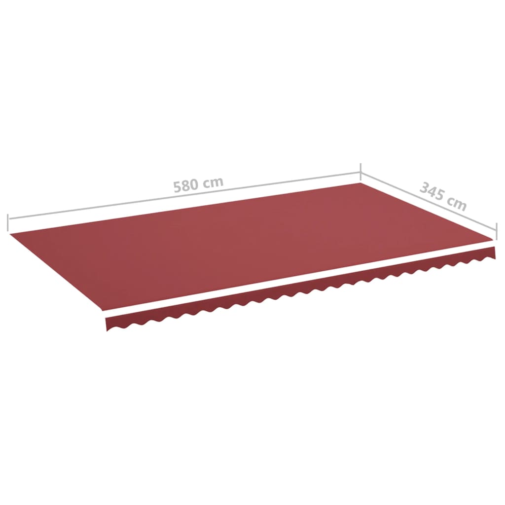 Erstatningsduk for markise burgunder 6x3,5 m