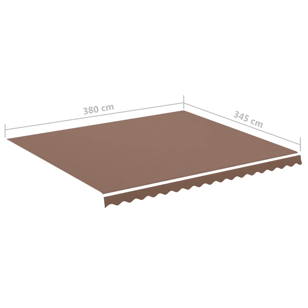 Erstatningsduk for markise brun 4x3,5 m