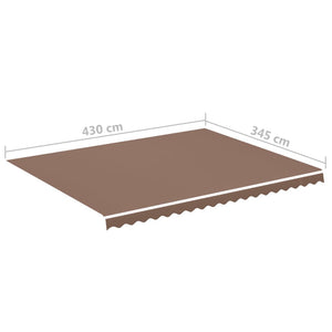 Erstatningsduk for markise brun 4,5x3,5 m