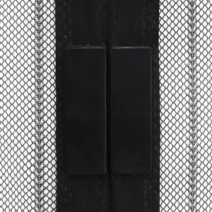 Insektsgardiner for dør 2 stk med magnetblokker svart 230x160cm