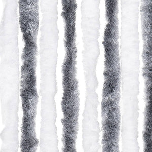 Insektgardin grå og hvit 118x220 cm chenille