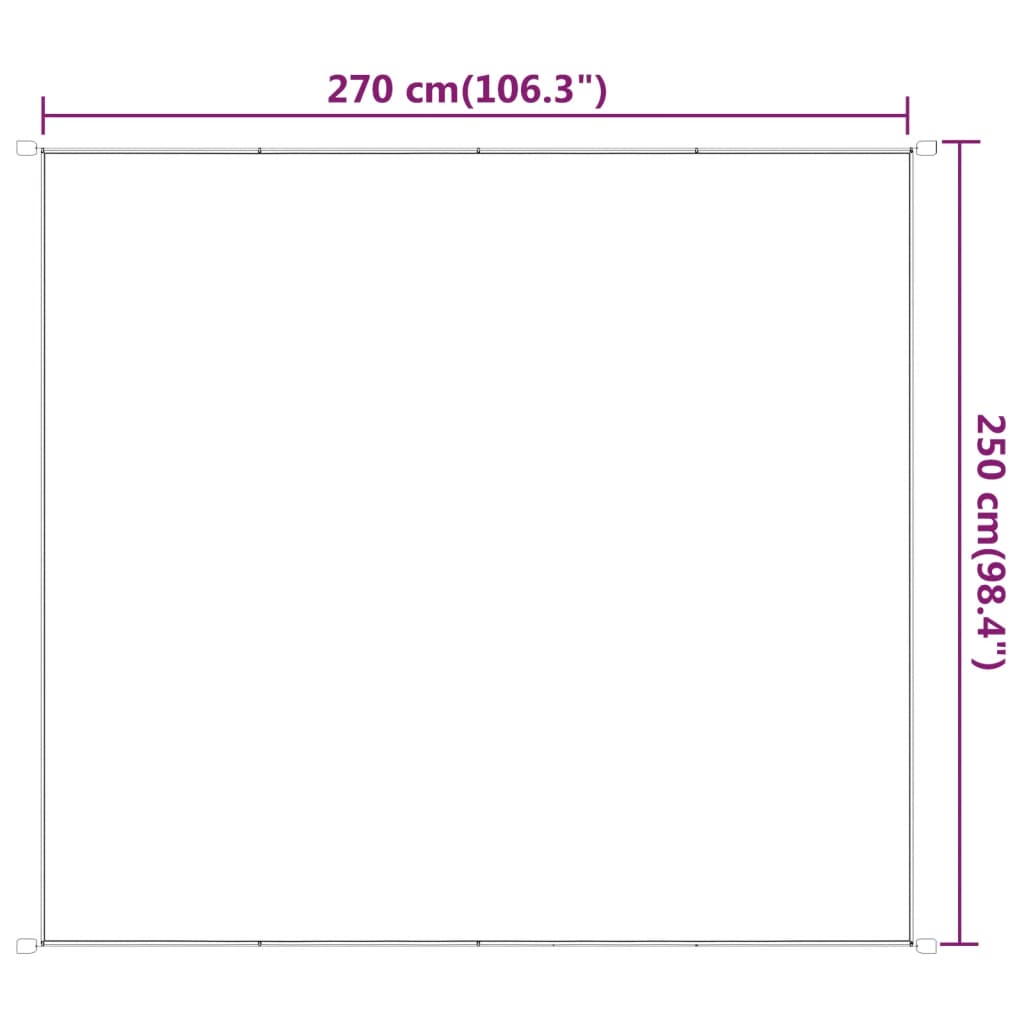 Vertikal markise lysegrønn 250x270 cm oxfordstoff