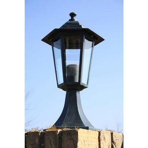 Garden lamps 2 pcs dark green/black aluminum