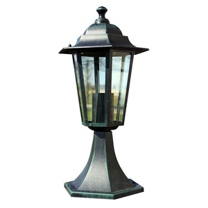 Garden lamps 2 pcs dark green/black aluminum