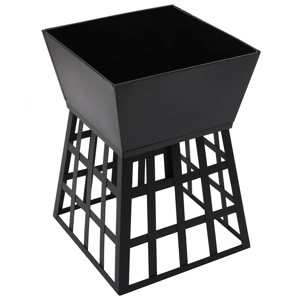 2-i-1 bålfat og grill 34x34x48 cm stål