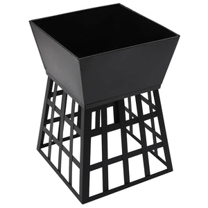 2-i-1 bålfat og grill 34x34x48 cm stål