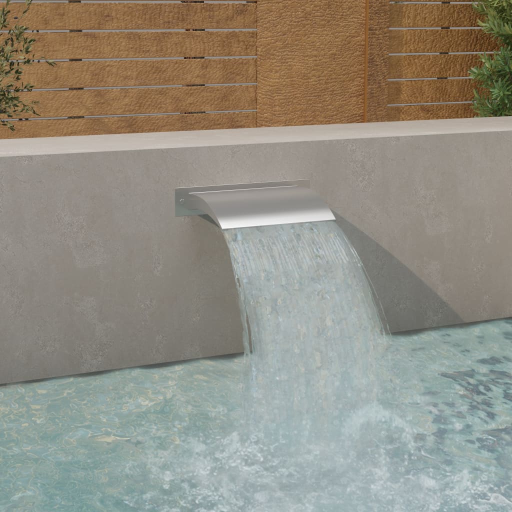 Pool fountain silver 45x26x13 cm stainless steel