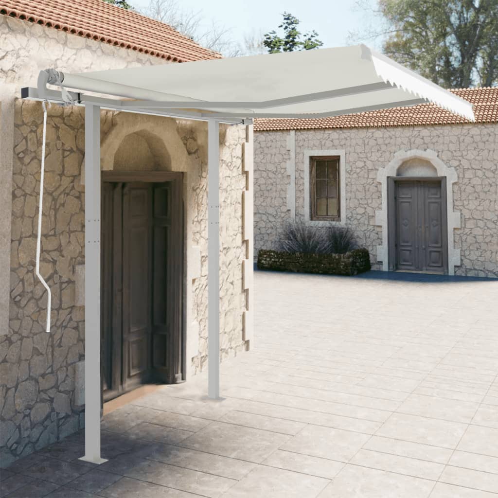 Markisestolpesett hvit 300x245 cm jern