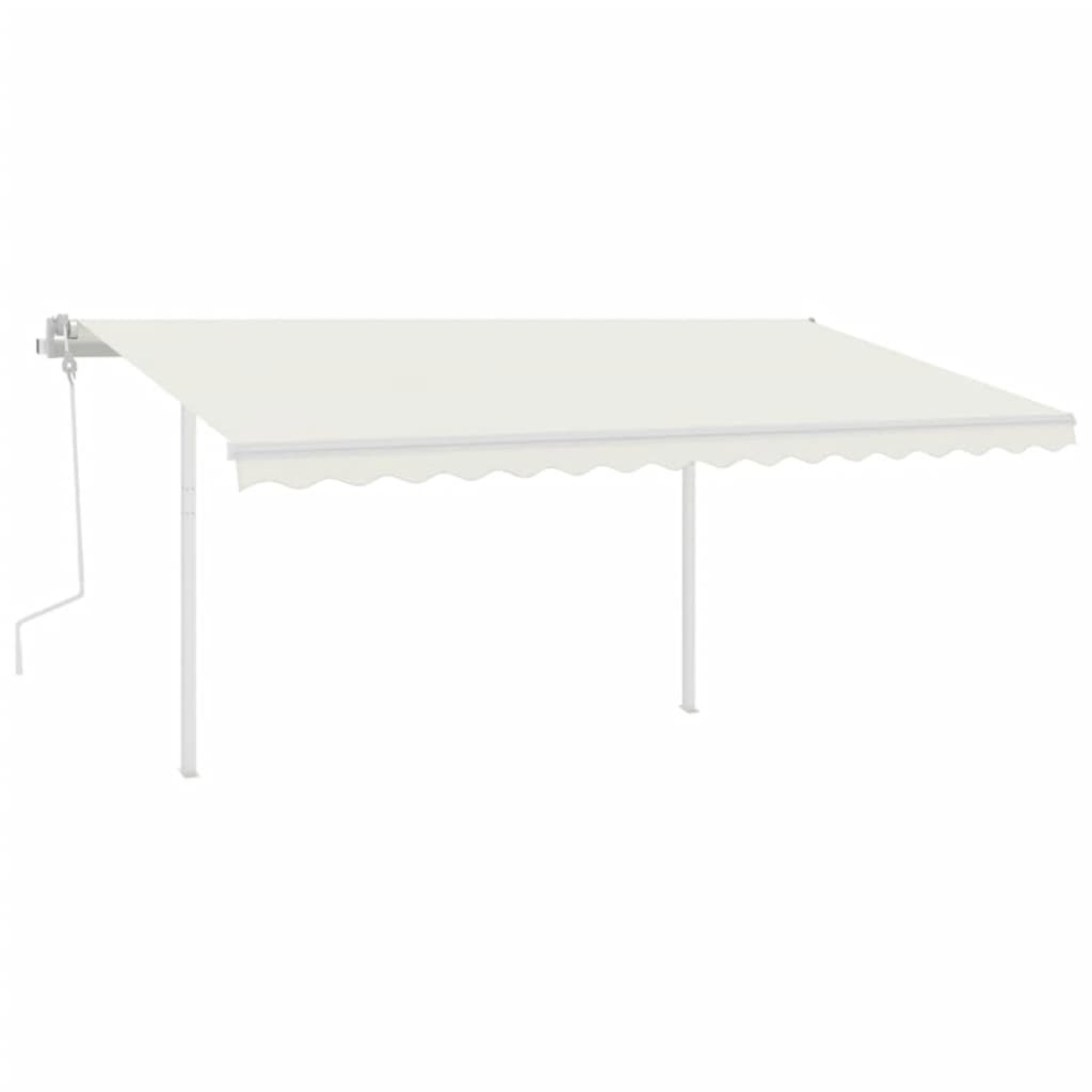 Markisestolpesett hvit 450x245 cm jern