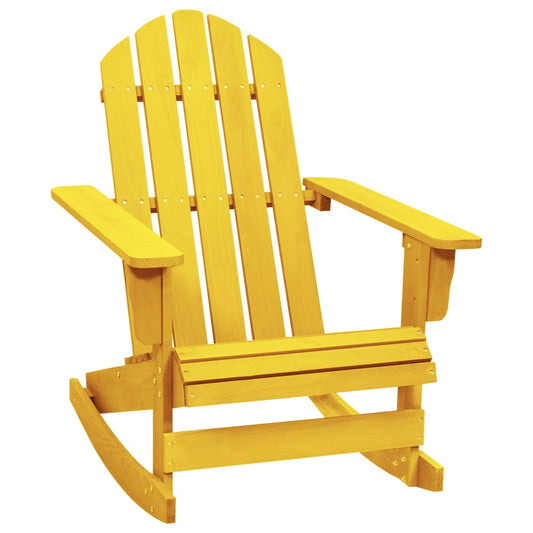 Adirondack rocking chair for garden solid spruce yellow