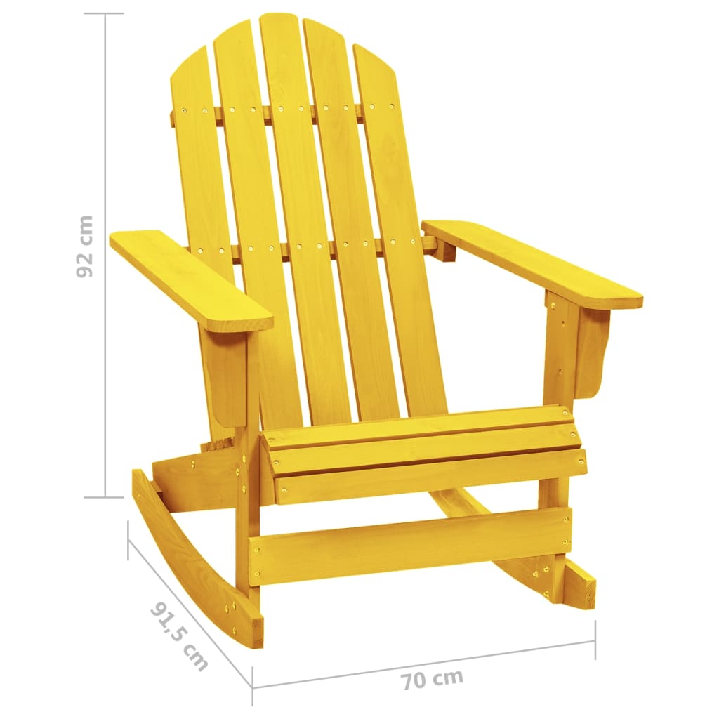 Adirondack gyngestol for hage heltre gran gul