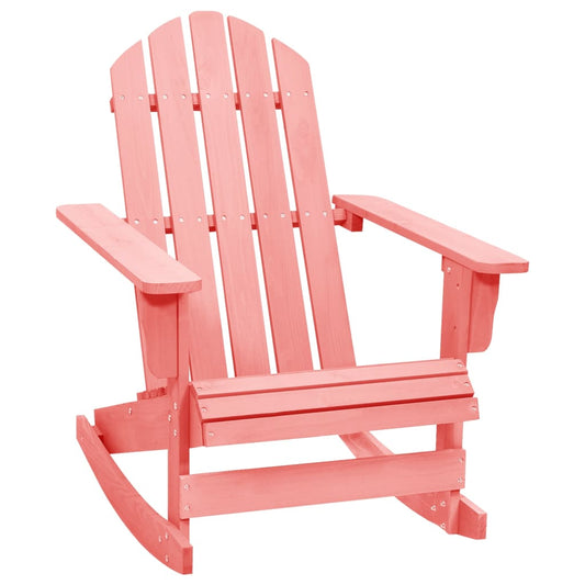 Adirondack rocking chair for garden solid spruce pink