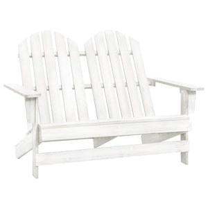 Adirondack hagestol 2-seters heltre gran hvit