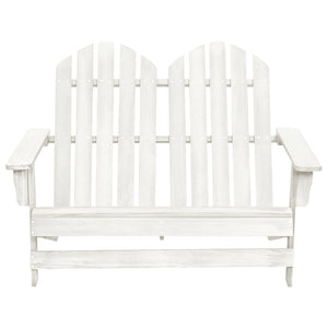 Adirondack hagestol 2-seters heltre gran hvit