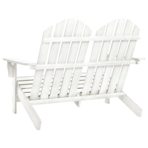Adirondack hagestol 2-seters heltre gran hvit
