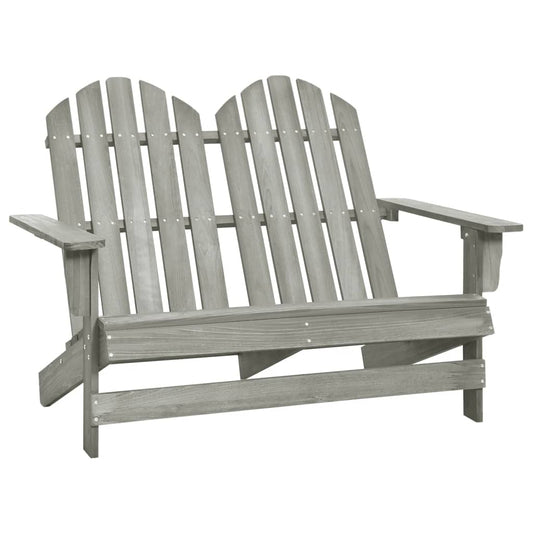 Adirondack garden chair 2-seater solid wood spruce grey