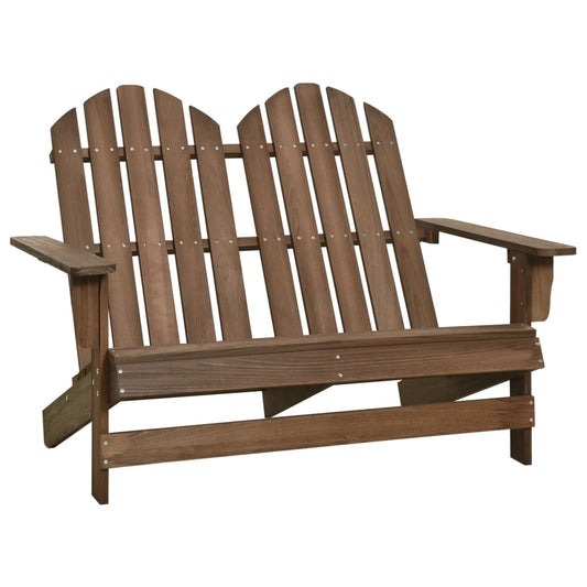 Adirondack garden chair 2-seater solid wood spruce brown